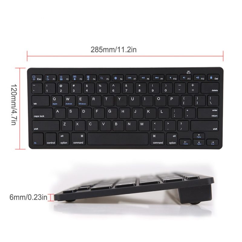 Multimedia Android Wireless Bluetooth Keyboard for Windows iOS Tablet ...