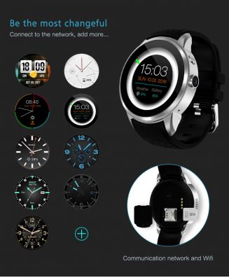 Diggro DI01 Smart Watch 1GB+16GB Android 5.1 MTK6580 Heart Rate Monitor ...