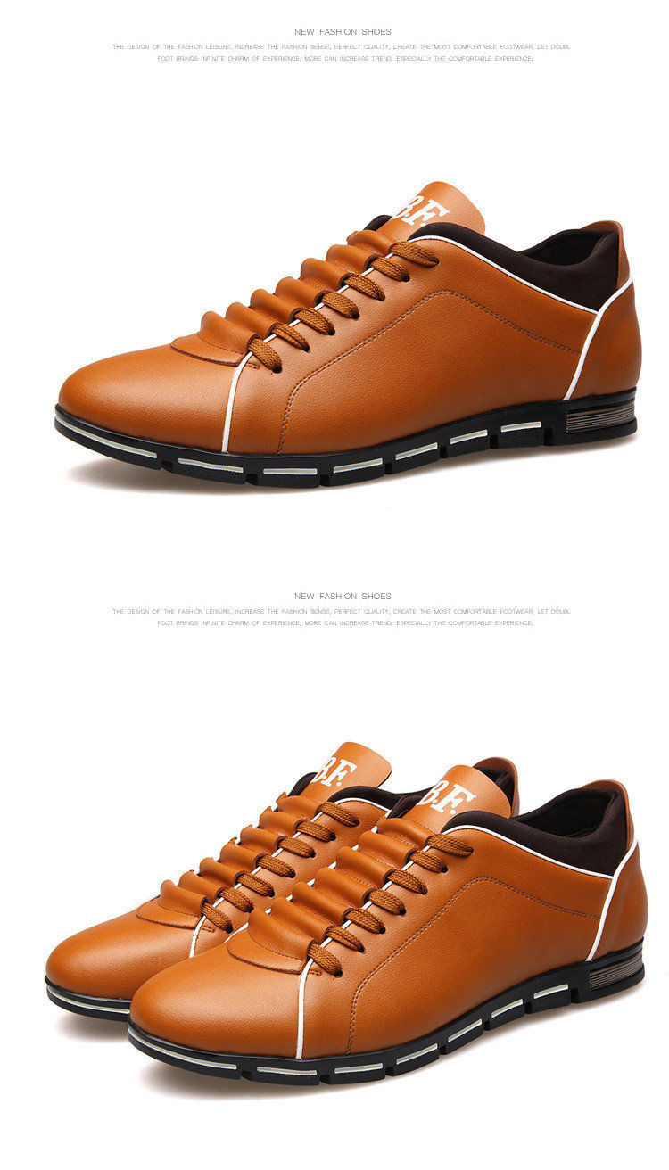 Men Casual Shoes Fashion Leather Shoes for Men Summer Men's Flat Shoes ...